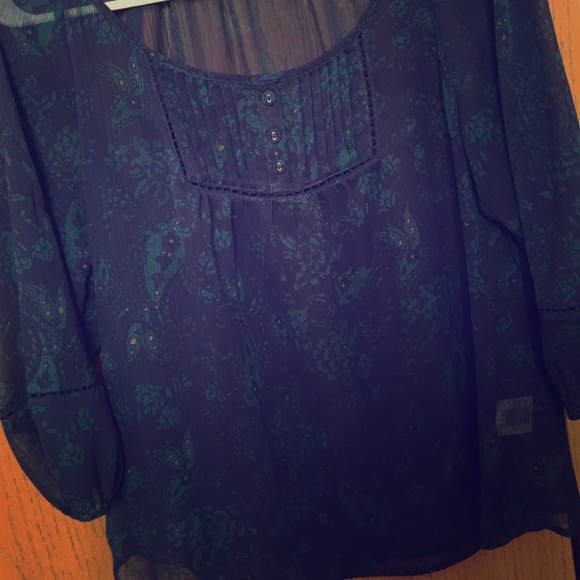 Blue Printed Top