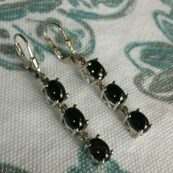 Jewelry - Indian Black Star Diopside Earrings
