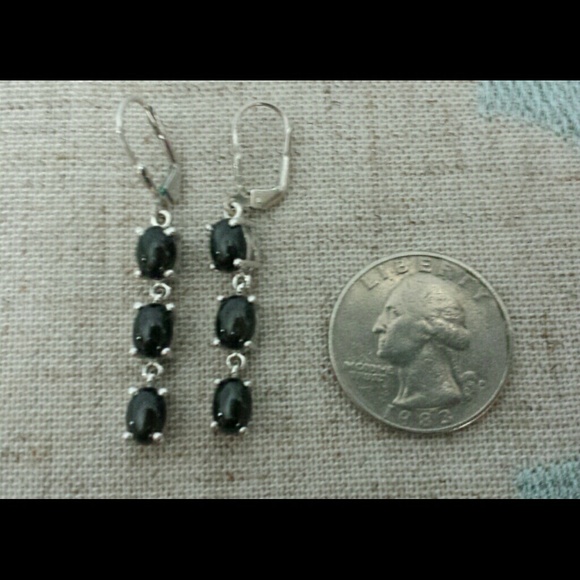 Indian Black Star Diopside Earrings - Picture 3 of 4
