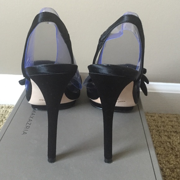 BCBG Lavi Sandal in Black Satin - Picture 3 of 4