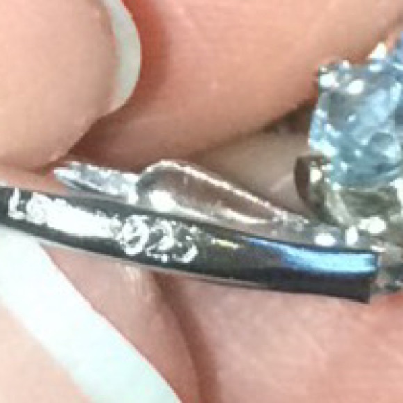 Sterling Silver & Aqua Marine Drop Earrings - Picture 3 of 3