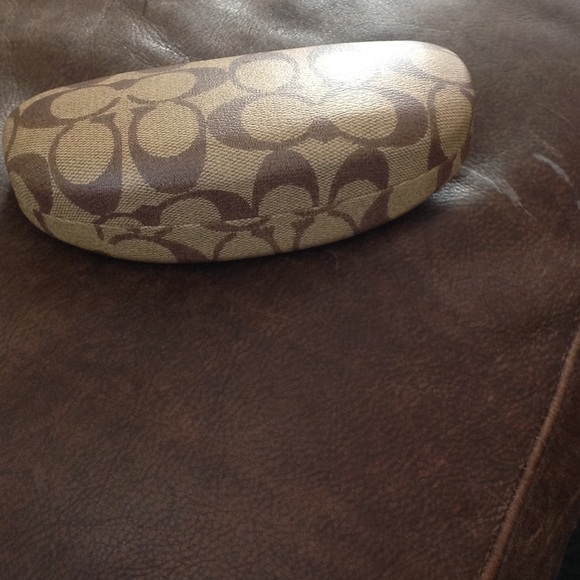 Coach eyeglass case w/ never used eyeglass cloth.