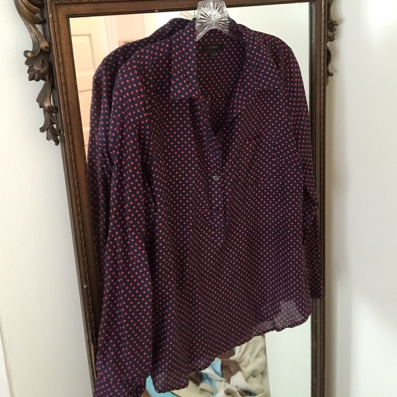❗️SOLD❗️CREW❤️ BLOUSE SILK POLKA-DOT