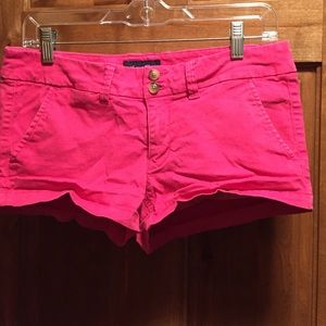 Hot pink stretch American Eagle shorts