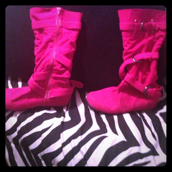 Pink boots