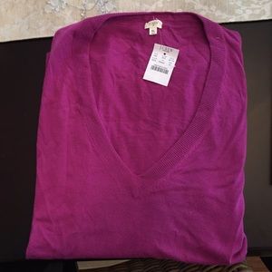 Jcrew long sleeve orchid sweater NWT  100% cotton