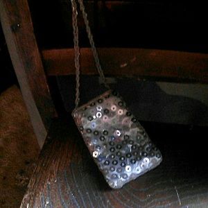 BOGO NWOT Tiny silver sequins crossbody purse!