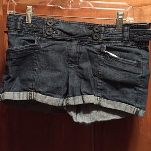 Dark denim shorts