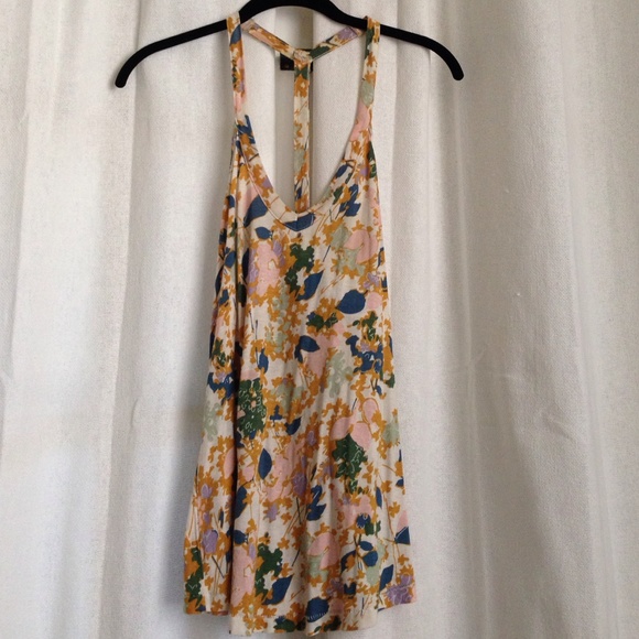 🌻EUC Urban Outfitters Ecotè Floral Racerback Top