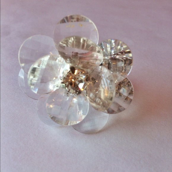 Crystal Stretch Statement Ring