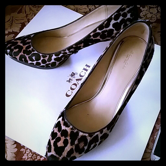 COACH RABBIT FUR HEELS