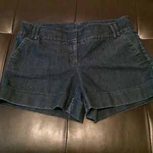 Express dark wash shorts