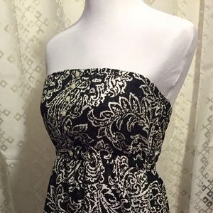 American Eagle Printed Strapless Dress