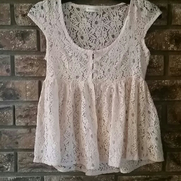 Pink lace top