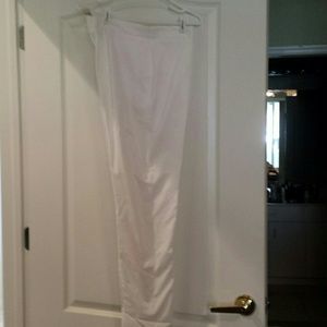 White lined pants