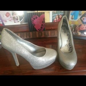 Brash glitter heels