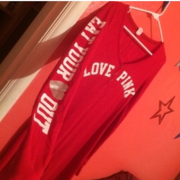 VS pink red onesie