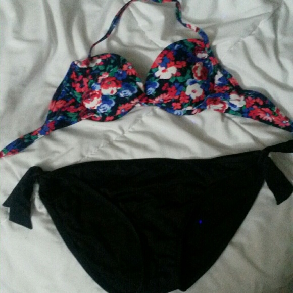 Floral push up bikini