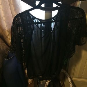 Sheer black shirt