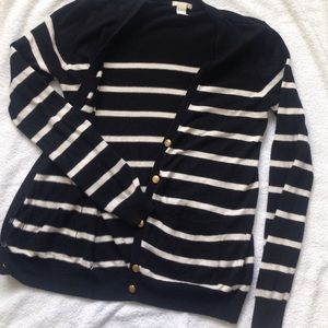 Striped black and white cardigan