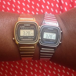 gold Casio watch... Silver Casio watch