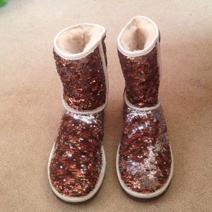 Short, sparkley Uggs