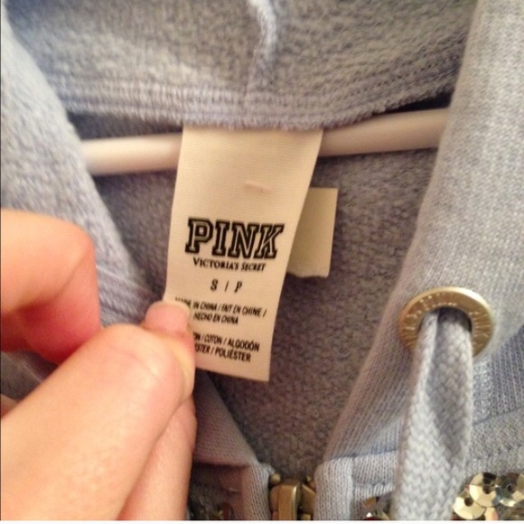 PINK sequin hoodie - Picture 3 of 3