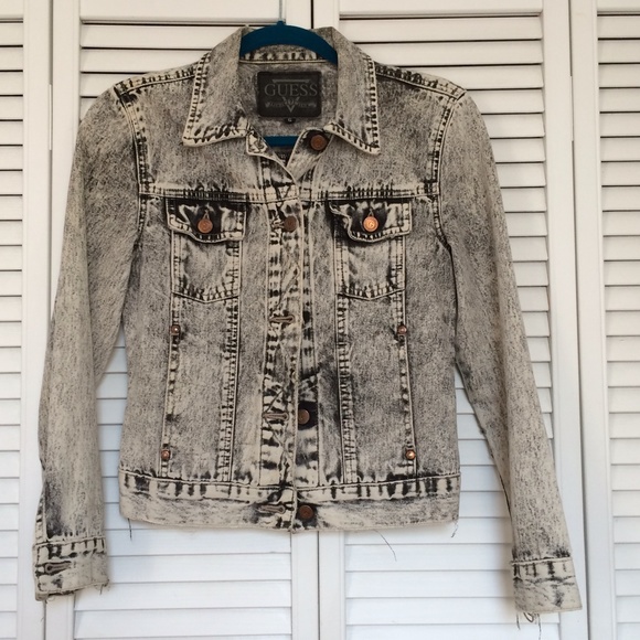 Vintage acid wash jean jacket from Guess