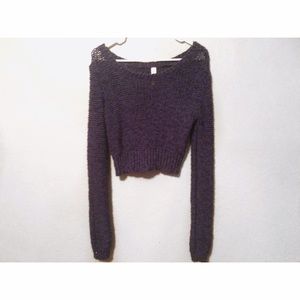 BM Navy Cropped Sweater