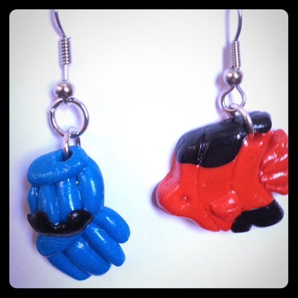 Mismatched Slick Shale Oil Earrings