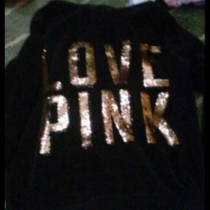 love pink v.s. bling zip up sweater $40