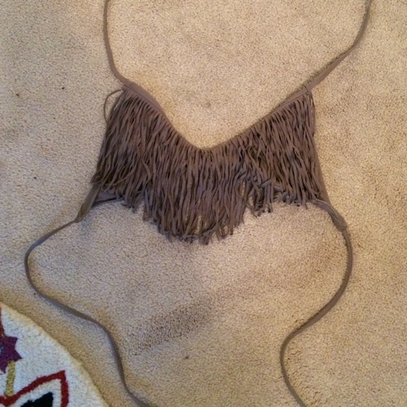 Fringe bathing suit top!
