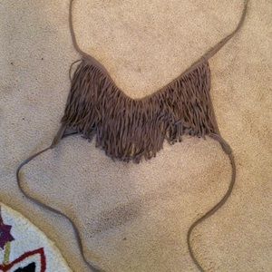 Fringe bathing suit top!