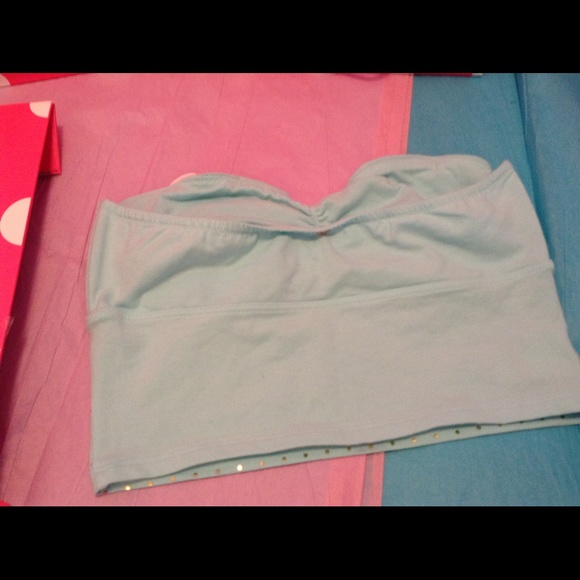 Victoria's Secret PInk Mint Studded Crop bandeau - Picture 2 of 3