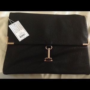 NWT black clutch bag