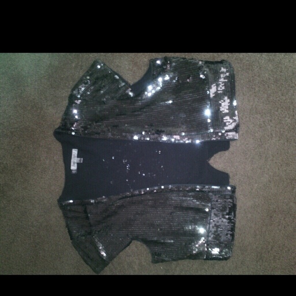 A sequined crop jacket, brand new without tags!