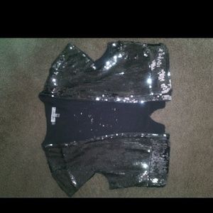 A sequined crop jacket, brand new without tags!