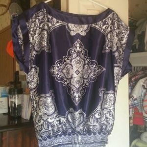 Indigo printed shirt