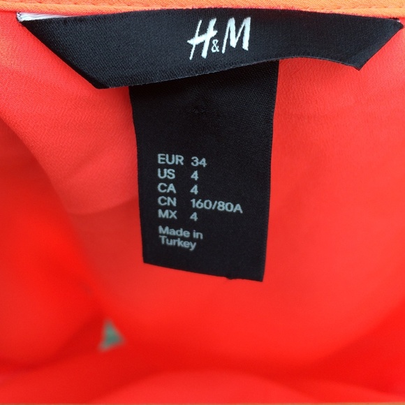 H&M Neon Coral Lace Inset Tank - Picture 4 of 5