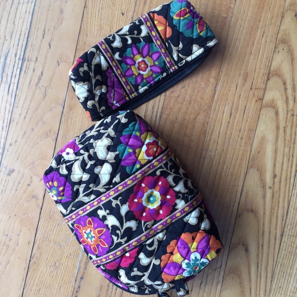 Vera Bradley Med cosmetic bag and pencil/brush bag