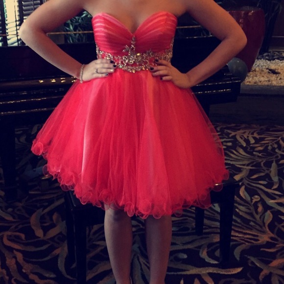 PINK(red cotton candy) Homecoming Dress - Picture 1 of 3