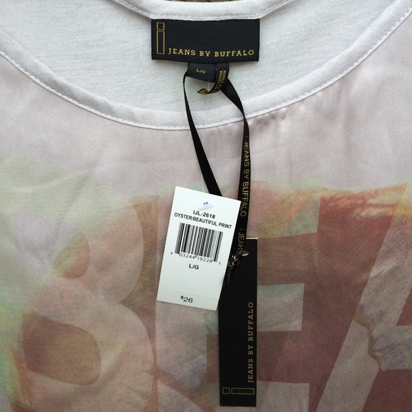 Flowy Graphic "Beautiful" Girl & Butterfly Top NWT - Picture 3 of 3