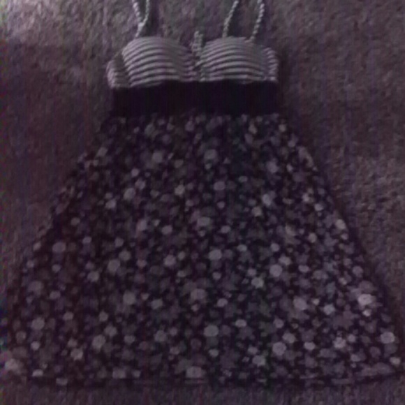 Stripe and floral summer dress