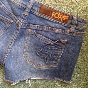 Fox denim shorts