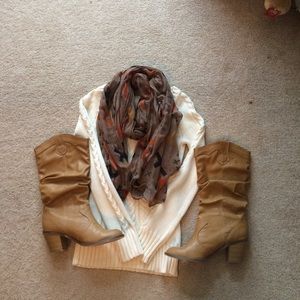 Rue 21 tan boots *sweater also for sale*