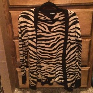 Express Animal Print Cardigan