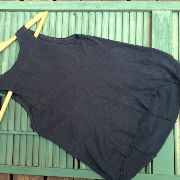 Anthropologie Charcoal Fabric Flowered Cotton Tank - Picture 2 of 5