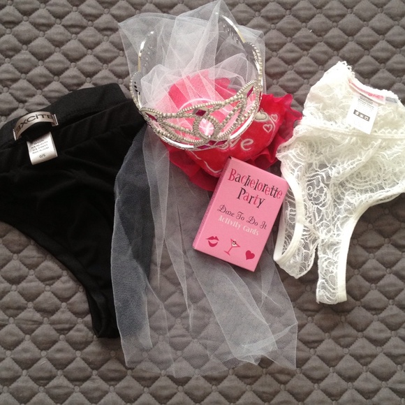 🆕 black mesh thong w FREE bachelorette goodies