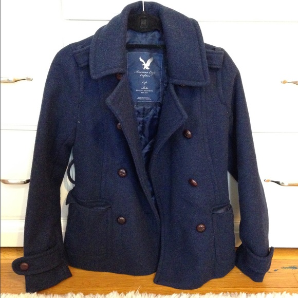 American Eagle Outfitters Outerwear - Navy blue pea coat