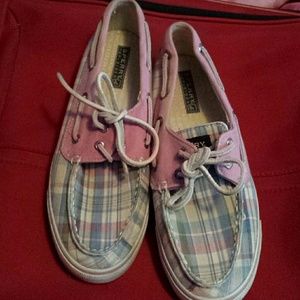 Plaid Sperry loafers